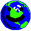 Image of globe with a smiley face