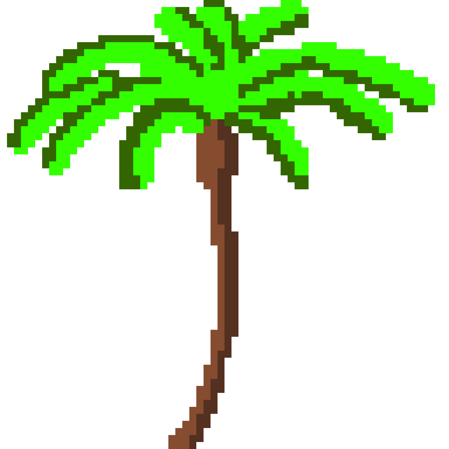 A gif of a suspiciously shaking palm tree.
